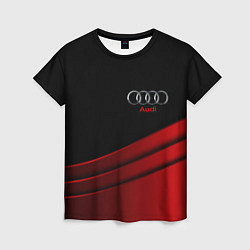 Женская футболка AUDI carbon metal