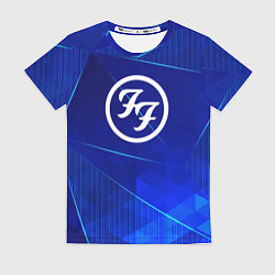 Футболка женская Foo Fighters blue poly, цвет: 3D-принт
