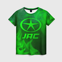 Футболка женская JAC - green gradient, цвет: 3D-принт