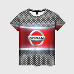 Женская футболка Nissan авто текстура