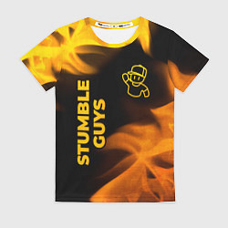 Женская футболка Stumble Guys - gold gradient вертикально