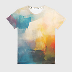 Женская футболка Живопись мазками