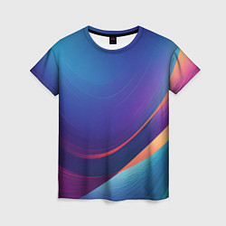 Женская футболка Красивый градиент абстракция