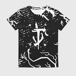 Женская футболка Doom шторм краски