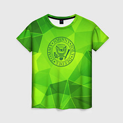 Футболка женская Ramones green poly, цвет: 3D-принт