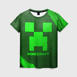 Футболка женская Minecraft - green gradient, цвет: 3D-принт