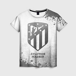 Футболка женская Atletico Madrid - white gradient, цвет: 3D-принт