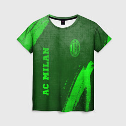 Футболка женская AC Milan - green gradient вертикально, цвет: 3D-принт