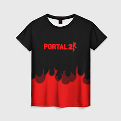 Футболка женская Portal fire abstraction, цвет: 3D-принт