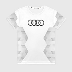 Футболка женская Audi white poly, цвет: 3D-принт
