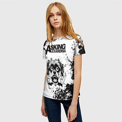 Футболка женская Asking Alexandria - рок пес, цвет: 3D-принт — фото 2