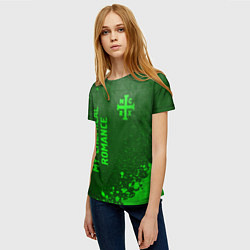 Футболка женская My Chemical Romance - green gradient вертикально, цвет: 3D-принт — фото 2
