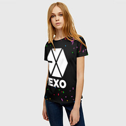 Футболка женская Exo конфети, цвет: 3D-принт — фото 2