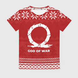 Футболка женская Новогодний God of War, цвет: 3D-принт