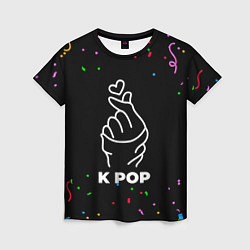 Футболка женская K Pop конфети, цвет: 3D-принт