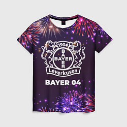 Футболка женская Праздничный Bayer 04, цвет: 3D-принт