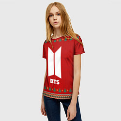 Футболка женская BTS new year, цвет: 3D-принт — фото 2