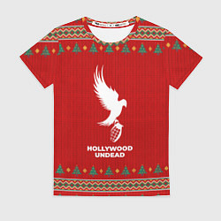 Футболка женская Hollywood Undead new year, цвет: 3D-принт
