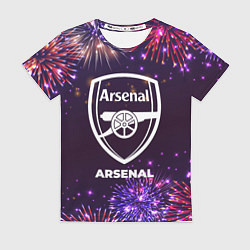 Футболка женская Праздничный Arsenal, цвет: 3D-принт