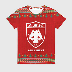 Футболка женская AEK Athens new year, цвет: 3D-принт