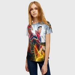 Футболка женская Стивен Стрэндж и Человек паук нет пути домой, цвет: 3D-принт — фото 2