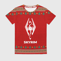 Футболка женская Skyrim new year, цвет: 3D-принт