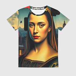 Футболка женская Современная мона лиза, цвет: 3D-принт