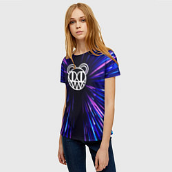 Футболка женская Radiohead neon energy, цвет: 3D-принт — фото 2