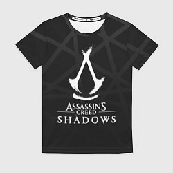 Футболка женская Assassins creed shadows - монохромный, цвет: 3D-принт
