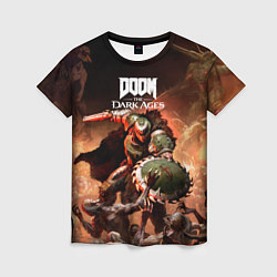 Футболка женская Doom slayer Doom the dark ages, цвет: 3D-принт