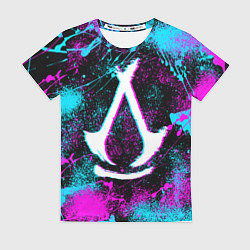 Футболка женская Assassins creed shadows - neon color, цвет: 3D-принт