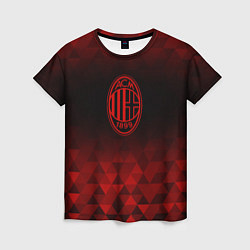 Футболка женская AC Milan red poly, цвет: 3D-принт