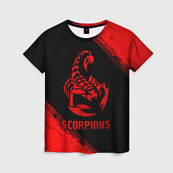 Футболка женская Scorpions - red gradient, цвет: 3D-принт