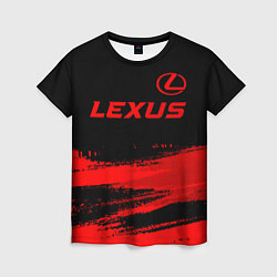 Футболка женская Lexus - red gradient посередине, цвет: 3D-принт
