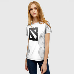 Футболка женская Dota white poly, цвет: 3D-принт — фото 2
