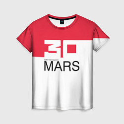 Женская футболка 30 Seconds to Mars poster