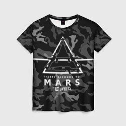 Футболка женская 30 Seconds to Mars - poster, цвет: 3D-принт