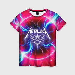 Женская футболка Metallica - neon glow
