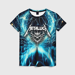 Футболка женская Neon glow - Metallica, цвет: 3D-принт