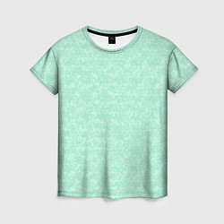 Футболка женская Аквамарин однотонный текстурированный, цвет: 3D-принт
