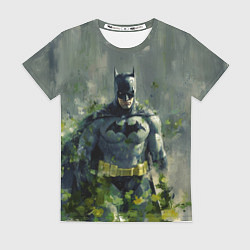 Футболка женская Бэтмен зеленые краски, цвет: 3D-принт