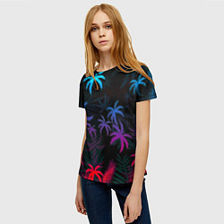 Футболка женская Тропики градиент, цвет: 3D-принт — фото 2