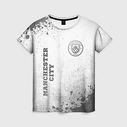 Футболка женская Manchester City - white gradient вертикально, цвет: 3D-принт