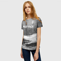 Футболка женская Sally Face - grey gradient посередине, цвет: 3D-принт — фото 2