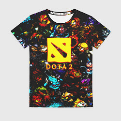 Женская футболка Dota2 персонажи