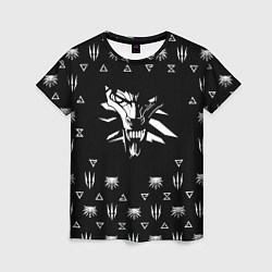 Женская футболка Ведьмак логотипы