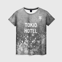 Футболка женская Tokio Hotel - grey gradient посередине, цвет: 3D-принт