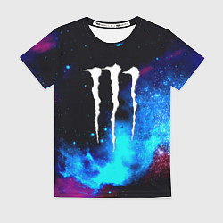 Женская футболка Monster energy космос