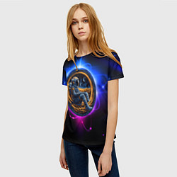 Футболка женская Космонавт в луне, цвет: 3D-принт — фото 2
