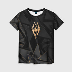 Футболка женская Skyrim golden poly, цвет: 3D-принт